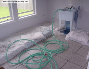 This is hooking up to the utility sink