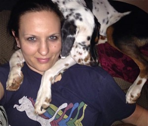 This is how he sleeps on me on the couch lol